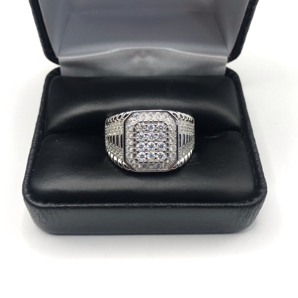 925 Sterling Silver 2.50CT MOISSANITE Men's Ring size 10 or 11 - Picture 8 of 15